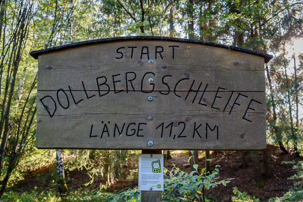 Start der schönen Wanderung mit dem Namen Dollbergschleife